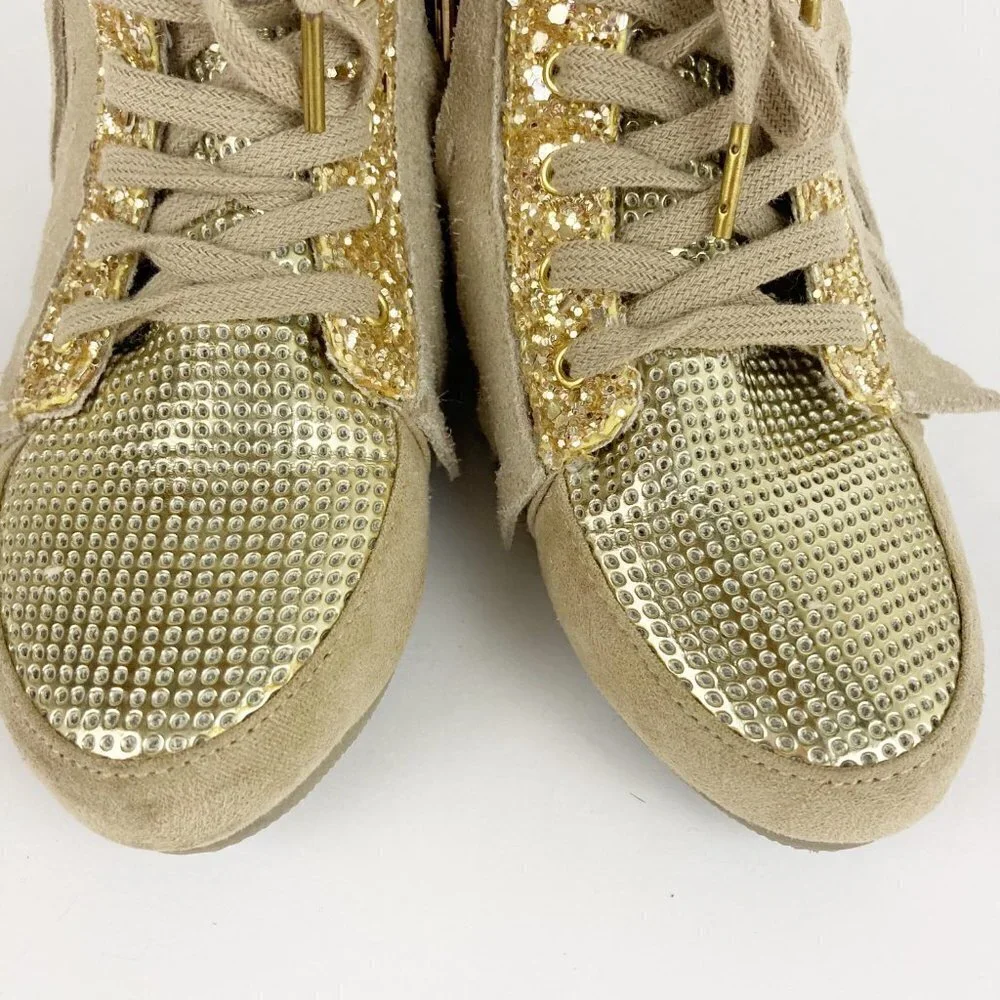 Joyfolie Toddler Felicity Fringe Sneaker Booties Sz 8